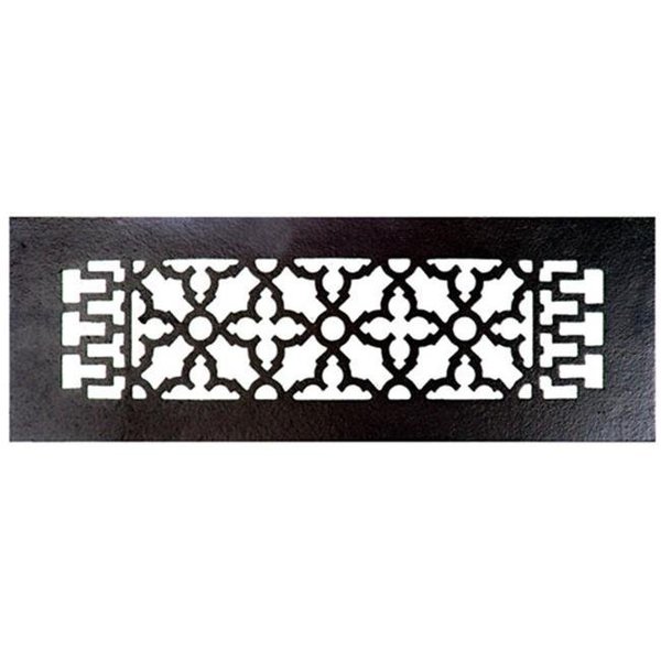 Acorn Mfg Acorn GR8BG 14" x 4" Cast Iron Decorative Grille - Black GR8BG